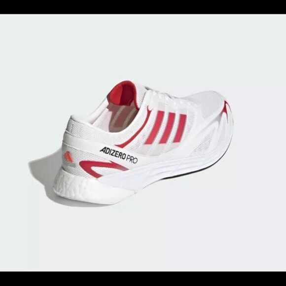 Adidas Adizero Pro DNA Running Shoes Cloud‎ White/Solar Red GX5081 Men\'s main image 7
